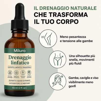 Miluro LymphGlow™ - Gocce Benessere per il Drenaggio Linfatico