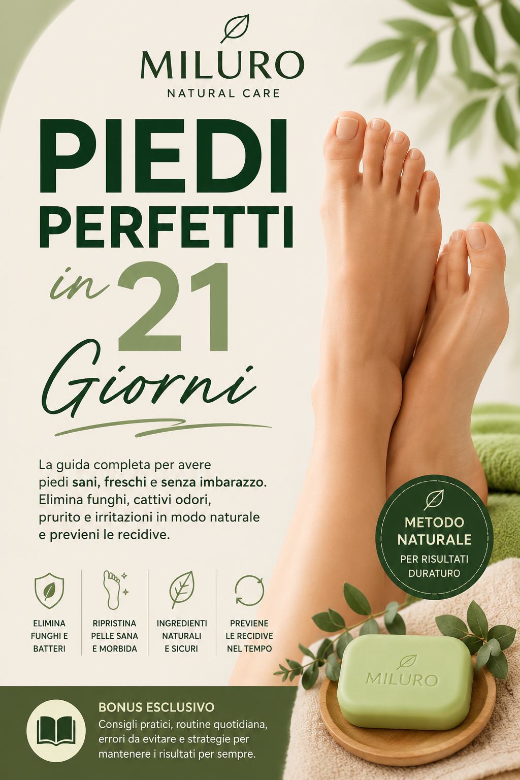 “Piedi Perfetti in 21 Giorni – La Guida Completa per Eliminare Cattivi Odori, Prurito e Recidive”