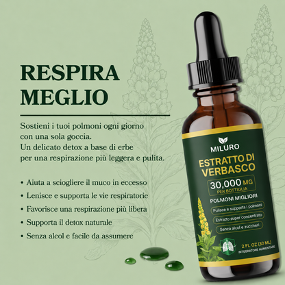Miluro AirFlow™ - Estratto di Verbasco + Clorofilla